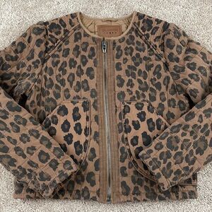 BlankNYC Animal Print Quilted Jacket size Small